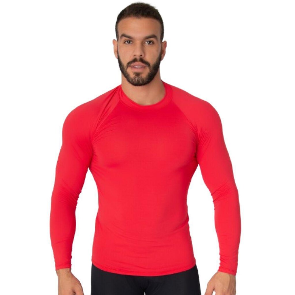 Blusa Térmica Proteção UV Poliamida Bella Fiore Frio Manga Longa Segunda Pele Moda Fitness