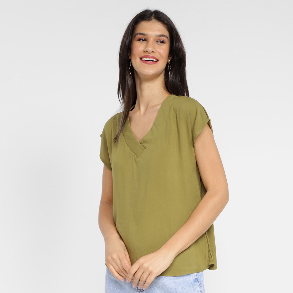 Blusa The Style Box Gola V Feminina - Verde é ruim? Blusa The Style Box Gola V Feminina - Verde é boa?