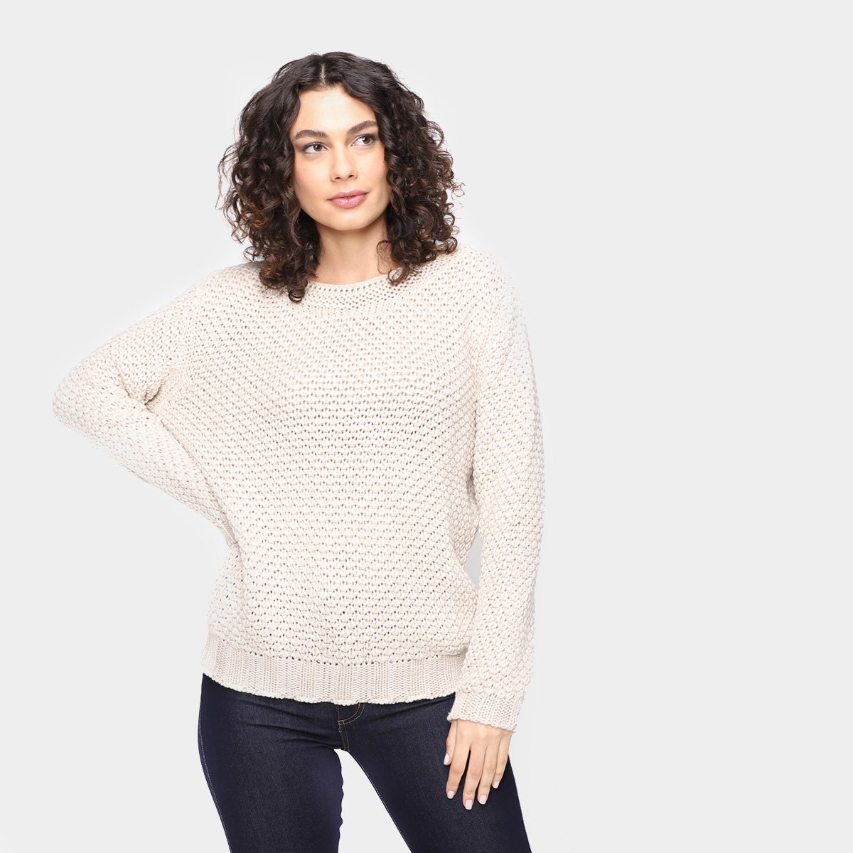 Blusa Tricô Mercatto Ponto Grosso Feminina - Off White é ruim? Blusa Tricô Mercatto Ponto Grosso Feminina - Off White é boa?