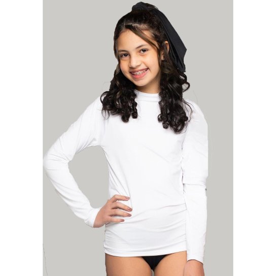 Roupa Infantil Zattini Roupas Femininas Blusa Uv Lisa Manga Longa