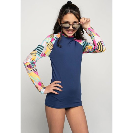 Camiseta Feminina Netshoes Camisa Protecao Uv Blusa Uv Manga Longa