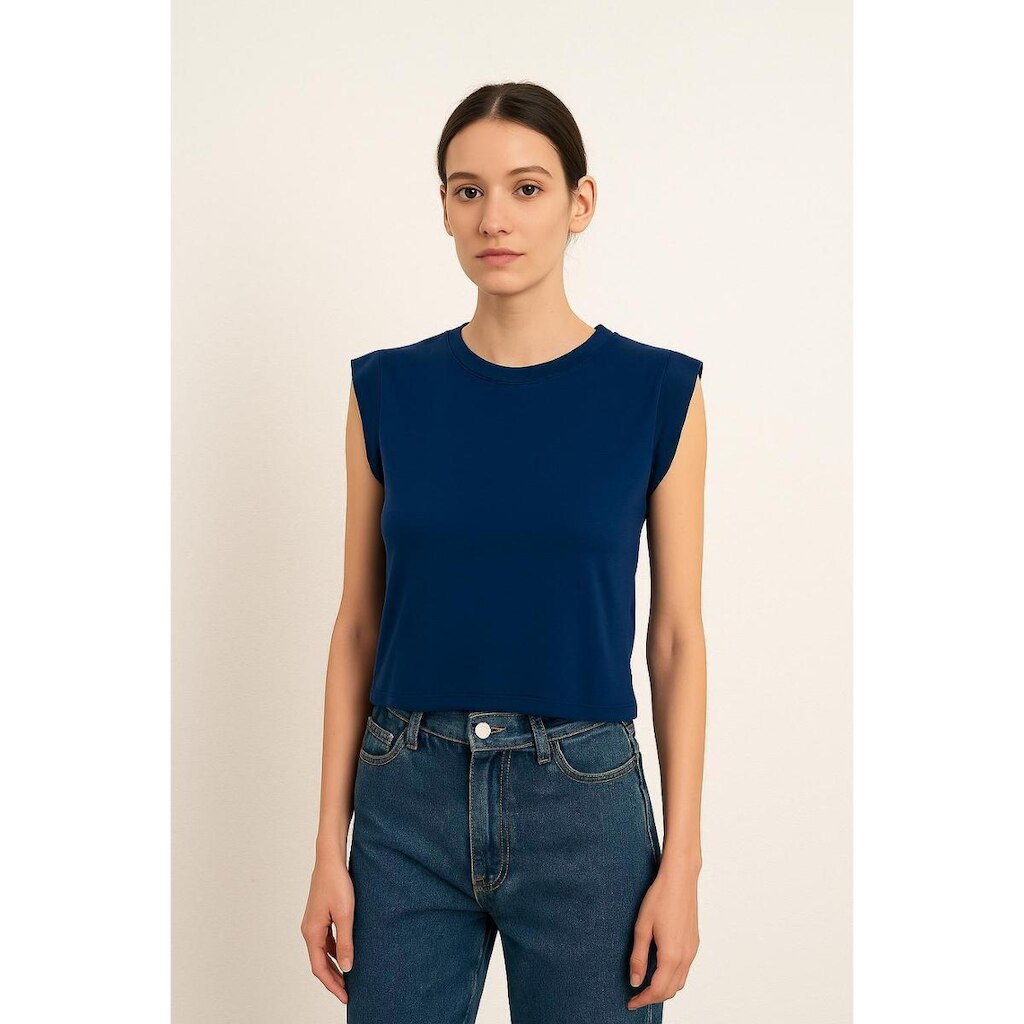 Blusa Viscolycra Manga Dobrada