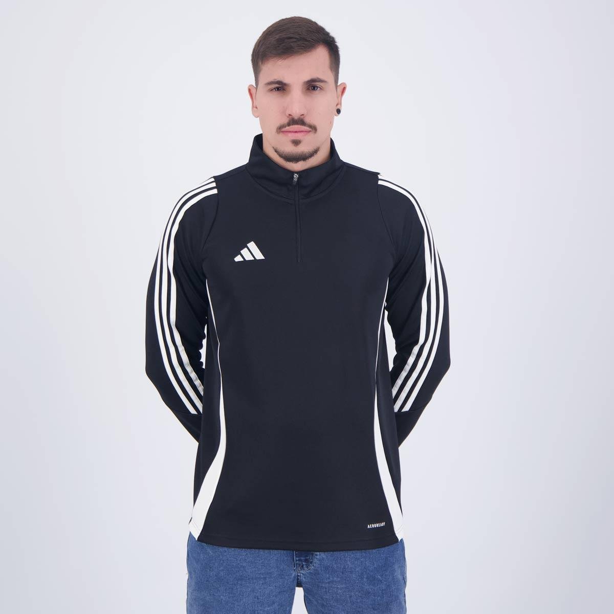 Blusão Adidas Tiro 24 Preto Menor preço em Blusão Adidas Tiro 24 Preto