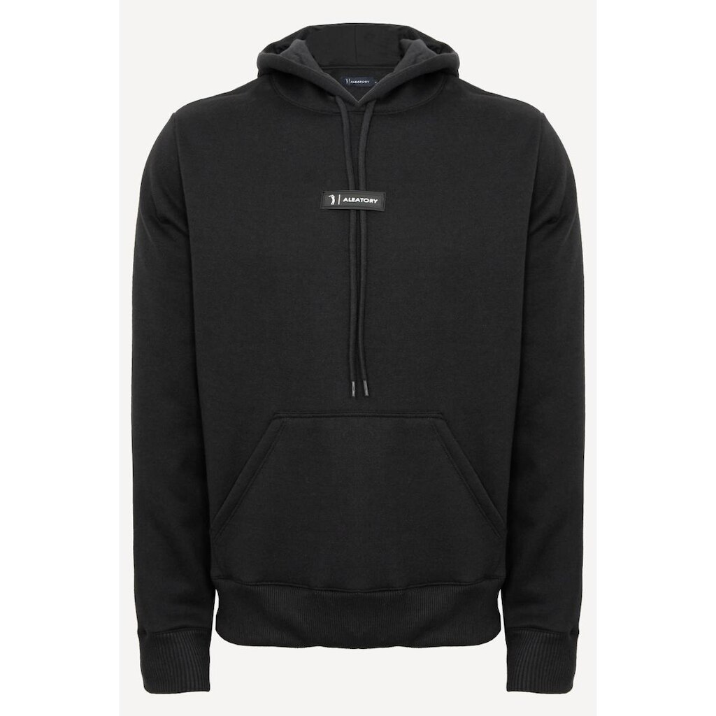 Blusão de Moletom Aleatory Canguru Preto