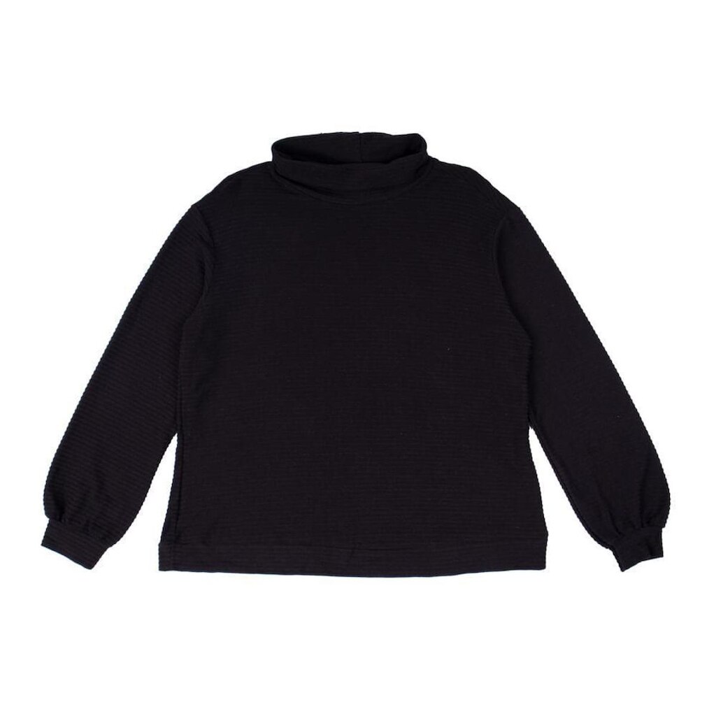 Blusão Feminino Habana Plus Size Canelado Preto