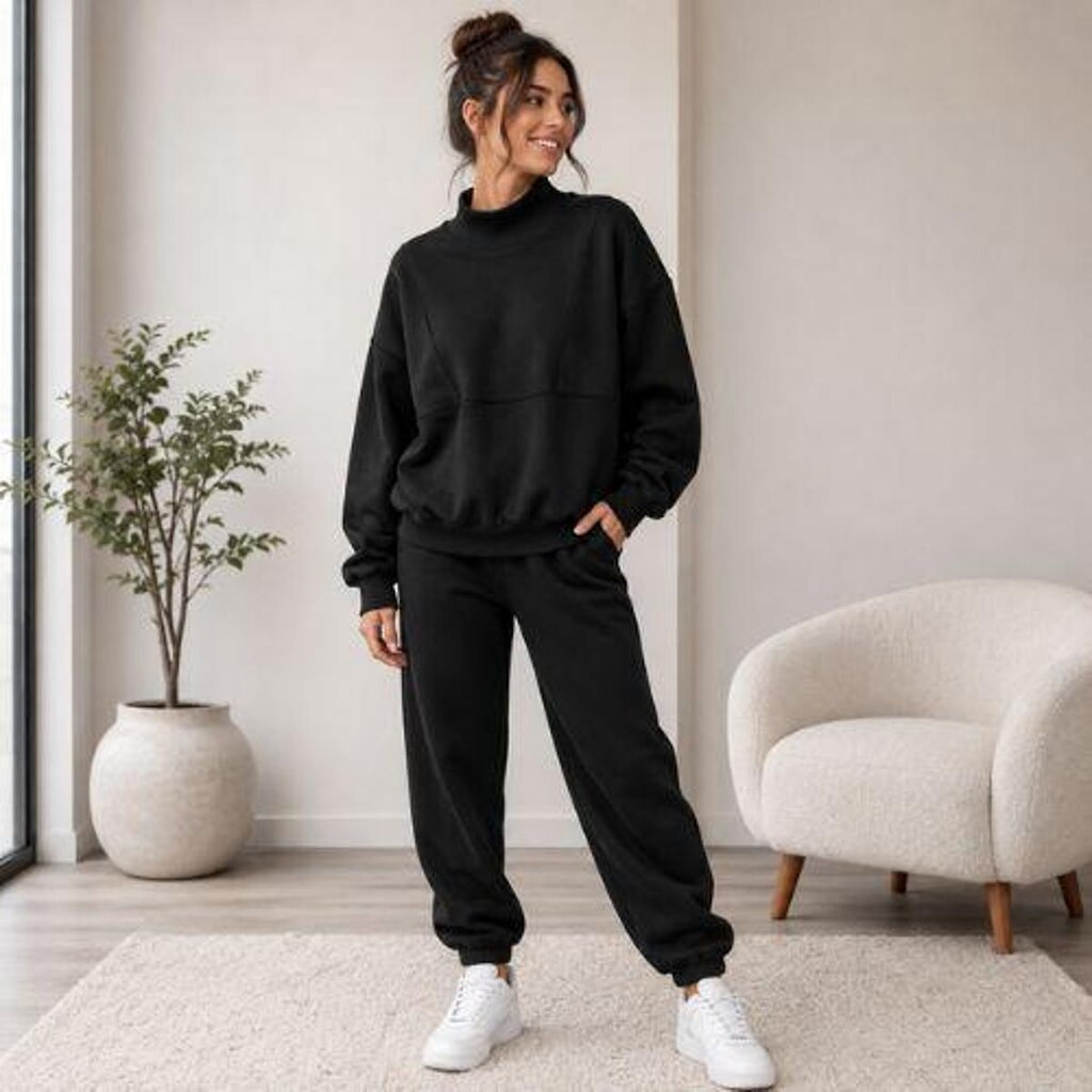 Blusão Feminino Oversized Gola Alta Canelada- Enfim Malwee