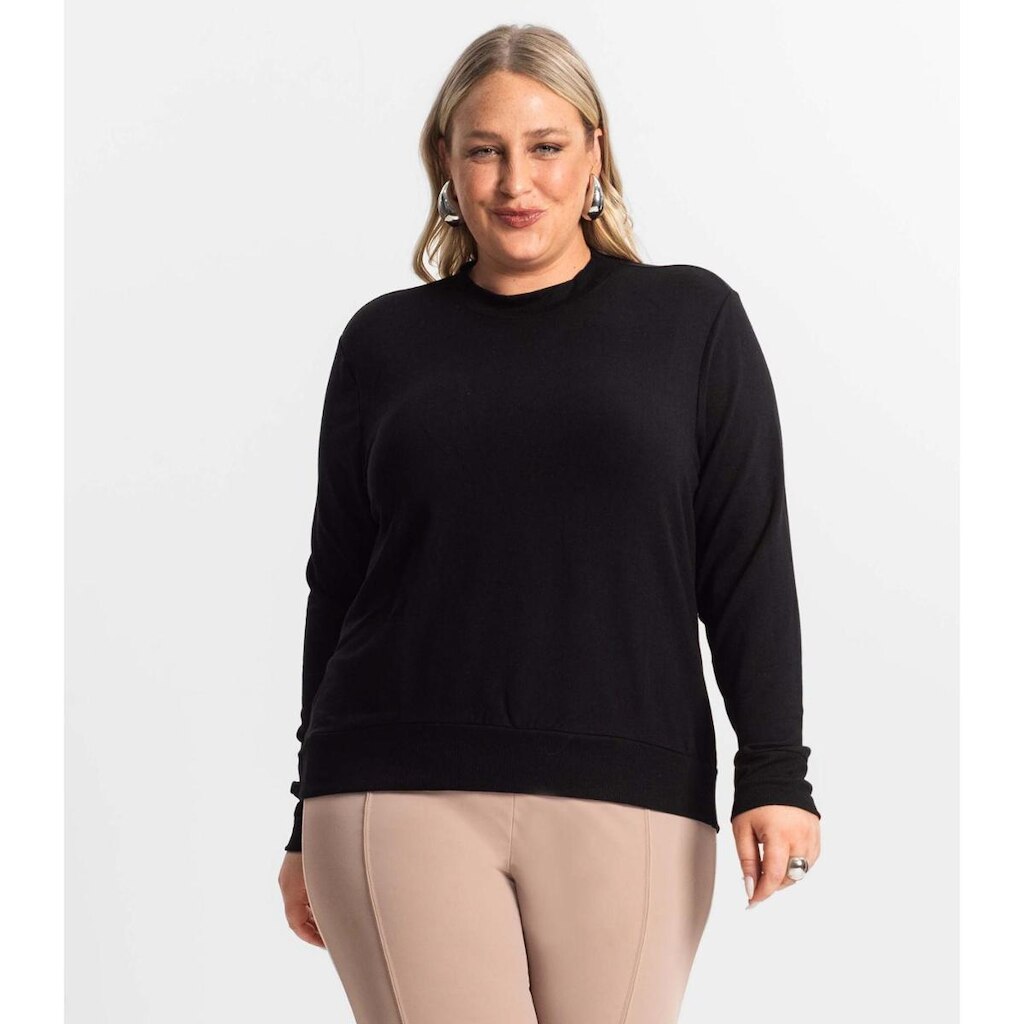 Blusão Feminino Plus Size Manga Longa Secret Glam