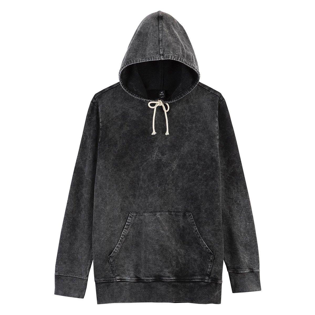 acid wash black moletom com capuz