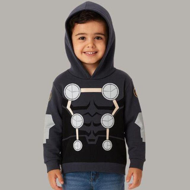 Blusão Infantil Flanelado Menino C/ Capuz Avengers Malwee Kids