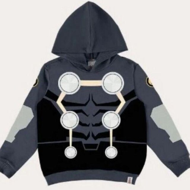 Blusão Infantil Flanelado Menino C/ Capuz Avengers Malwee Kids