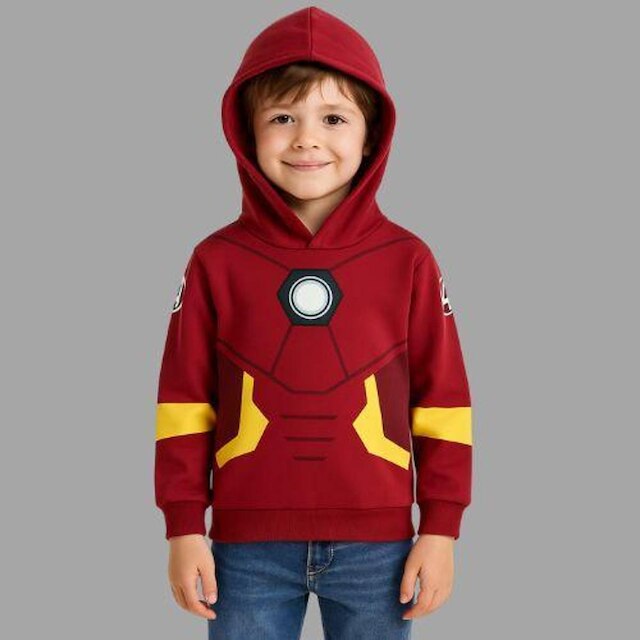 Blusão Infantil Flanelado Menino C/ Capuz Avengers Malwee Kids