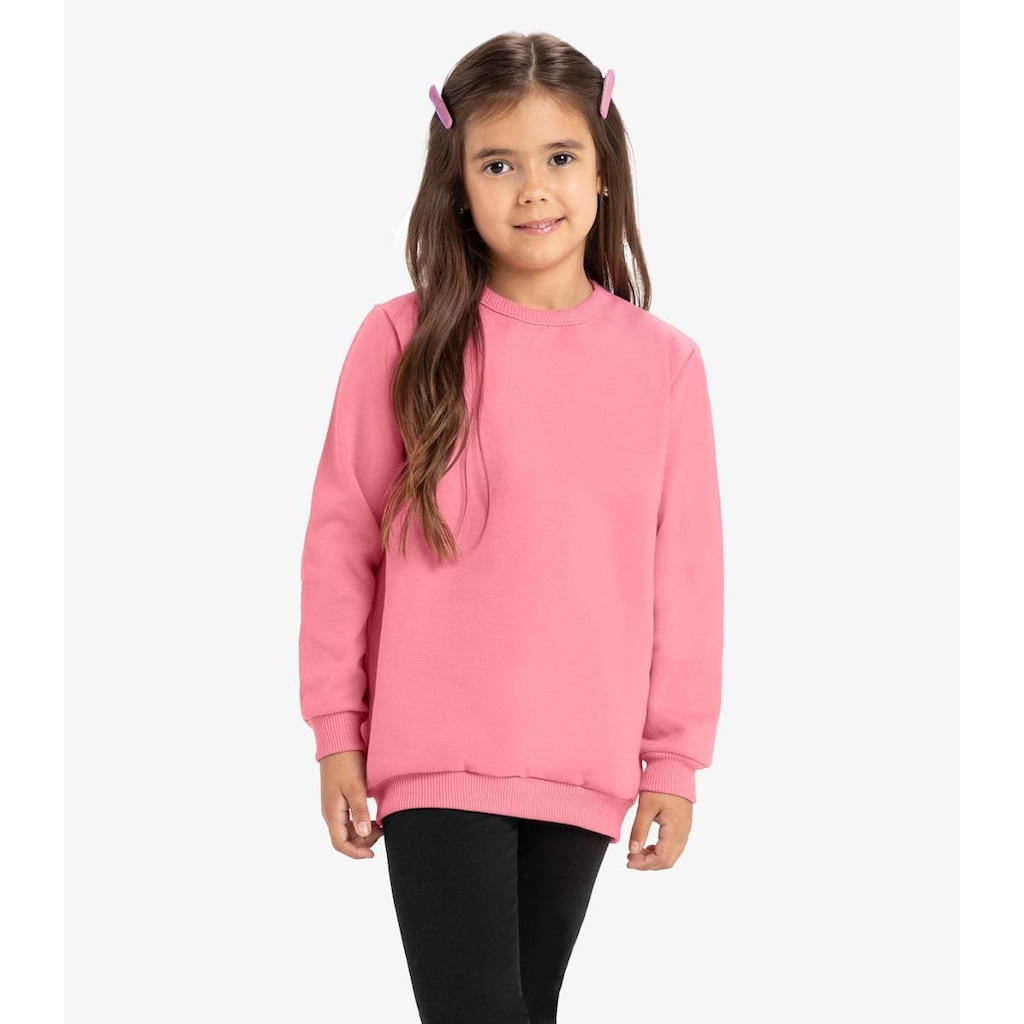 Blusão Infantil Moletom Básico Rovitex Kids Rosa