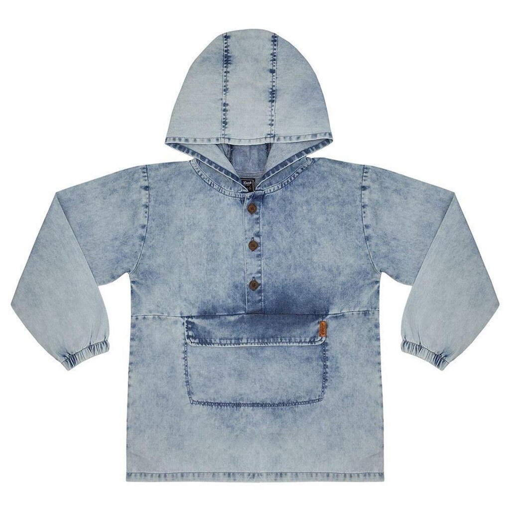Blusão Juvenil Look Jeans Manga Longa Jeans - UNICA - 14