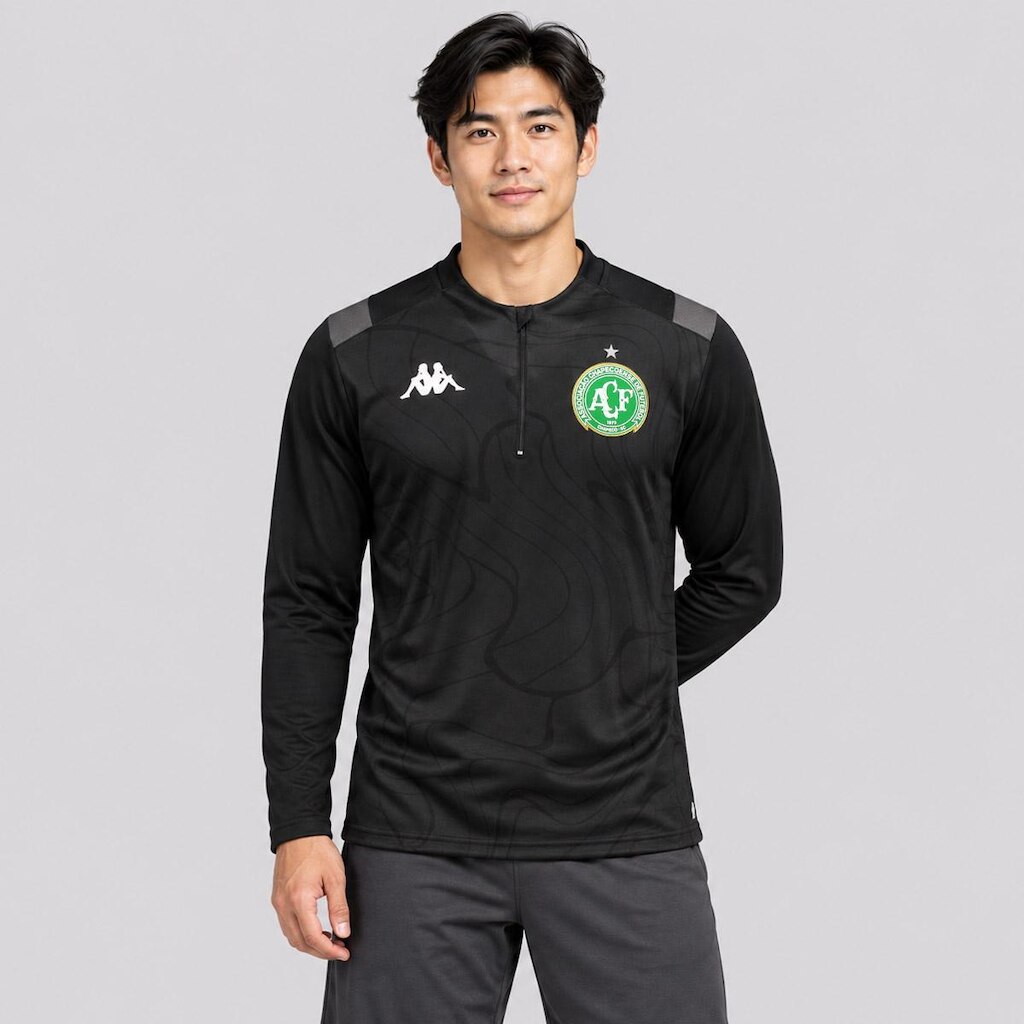 Blusão Kappa Chapecoense Comissão 2026 Preta