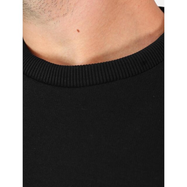 Blusão King & Joe Masculino Moletom Crewneck Logo Peito Preto MO26001 00003
