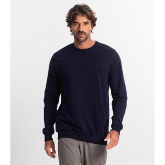 Blusão Masculino Plus Size Moletom Básico Diametro Azul