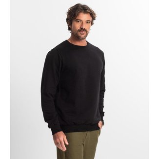 Blusão Masculino Plus Size Moletom Básico Diametro Preto
