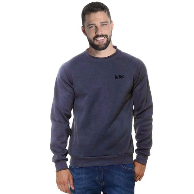 Blusão Moletom Básico Careca Suffix Masculino