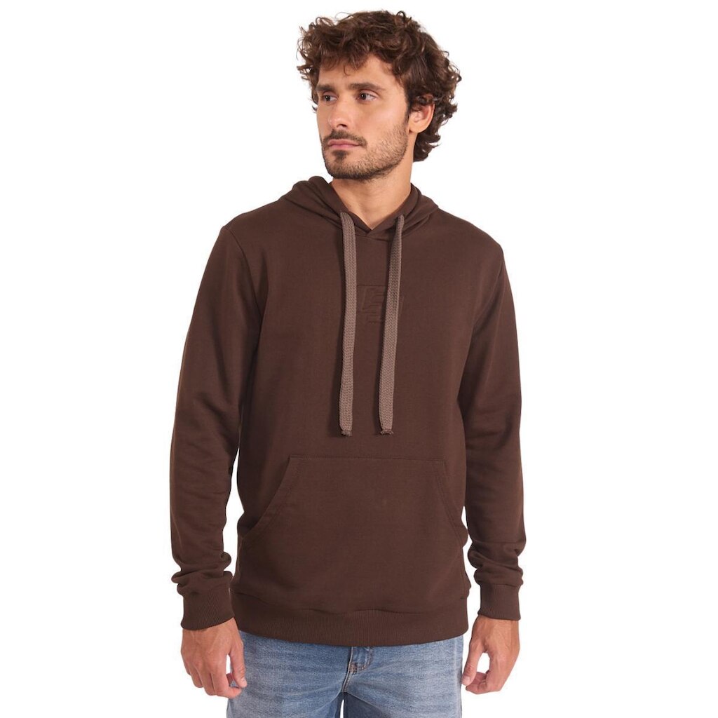 Blusão Moletom Colcci Reto Com Capuz e Bolso Frontal