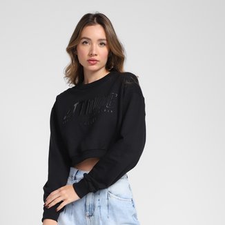 Blusão Moletom Cropped Colcci Casual Feminino