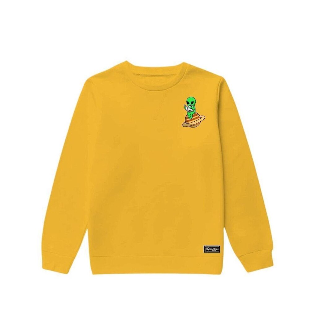 Blusão Moletom Infantil Saturno Et Personalizado sem Capuz gola Redonda