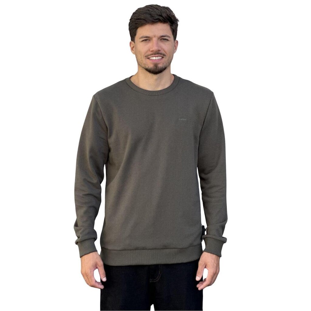 Blusão Moletom Masculino Slim Gola Careca Colcci