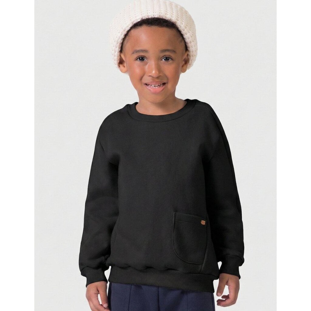 Blusão Moletom Quentinho Punho Dia a Dia Frio Elegante Moda Inverno - Menino 1 a 4 anos