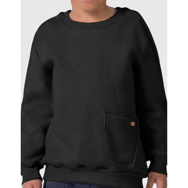 Blusão Moletom Quentinho Punho Dia a Dia Frio Elegante Moda Inverno - Menino 1 a 4 anos
