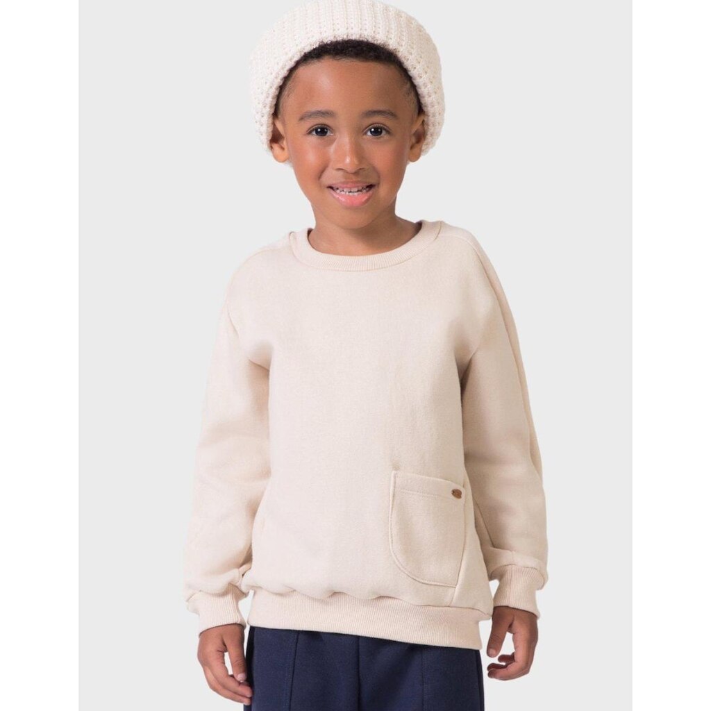 Blusão Moletom Quentinho Punho Dia a Dia Frio Elegante Moda Inverno - Menino 1 a 4 anos