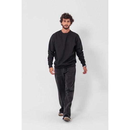 Blusão Moletom Sem Capuz Moleton Blusa Frio Algodão
