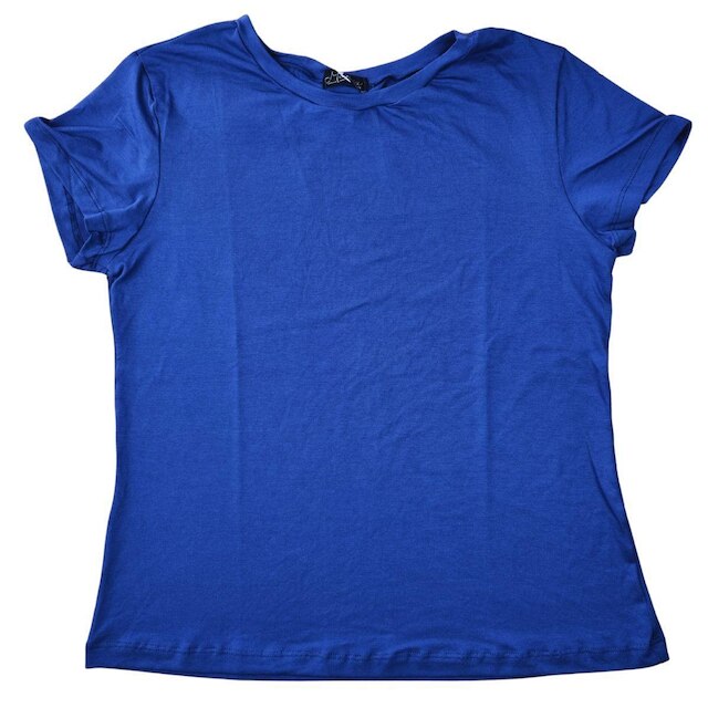 Blusinha Basica Feminina Viscolycra Premium Lunelli Gola U Manga Curta Marcia Piovan