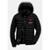 Bobojaco Puffer MangaLarga Marchador Masculina Capuz Removível - Preto