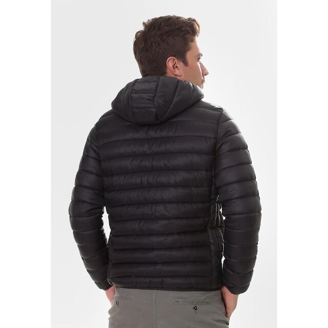 Bobojaco Puffer MangaLarga Marchador Masculina Capuz Removível