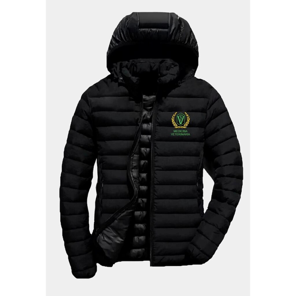 Bobojaco Puffer Medicina Veterinária Masculina Capuz Removível