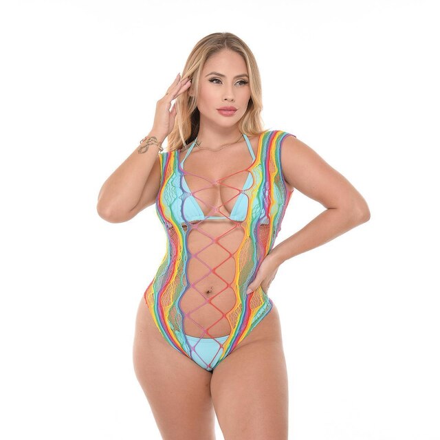 Body Arrastão Segunda Pele Moda Telinha Sereia