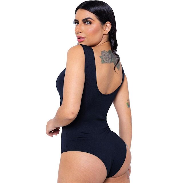 Body Básico Feminino Decote Nas Costas Confortável Em Suplex Super Ajustável.