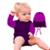 Body Bebê Manga Longa Infantil c/Boné Térmico Proteção Solar UV 50+ Banho Praia Piscina - Roxo+Lilás