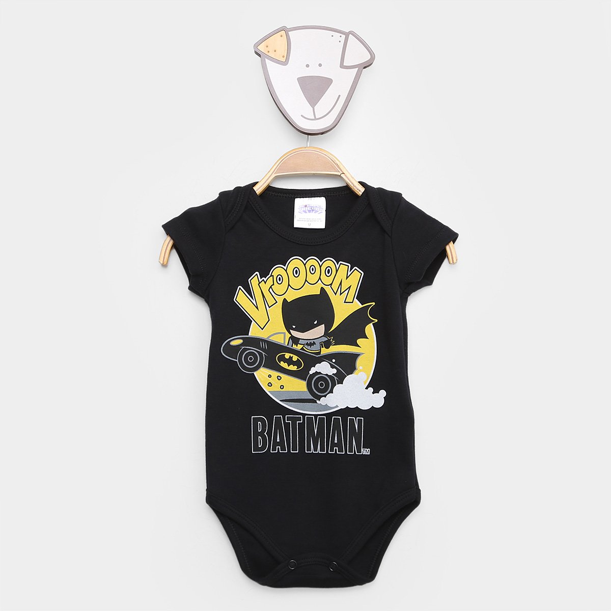 Body Bebê Marlan Batman Menino - Preto Menor preço em Body Bebê Marlan Batman Menino - Preto