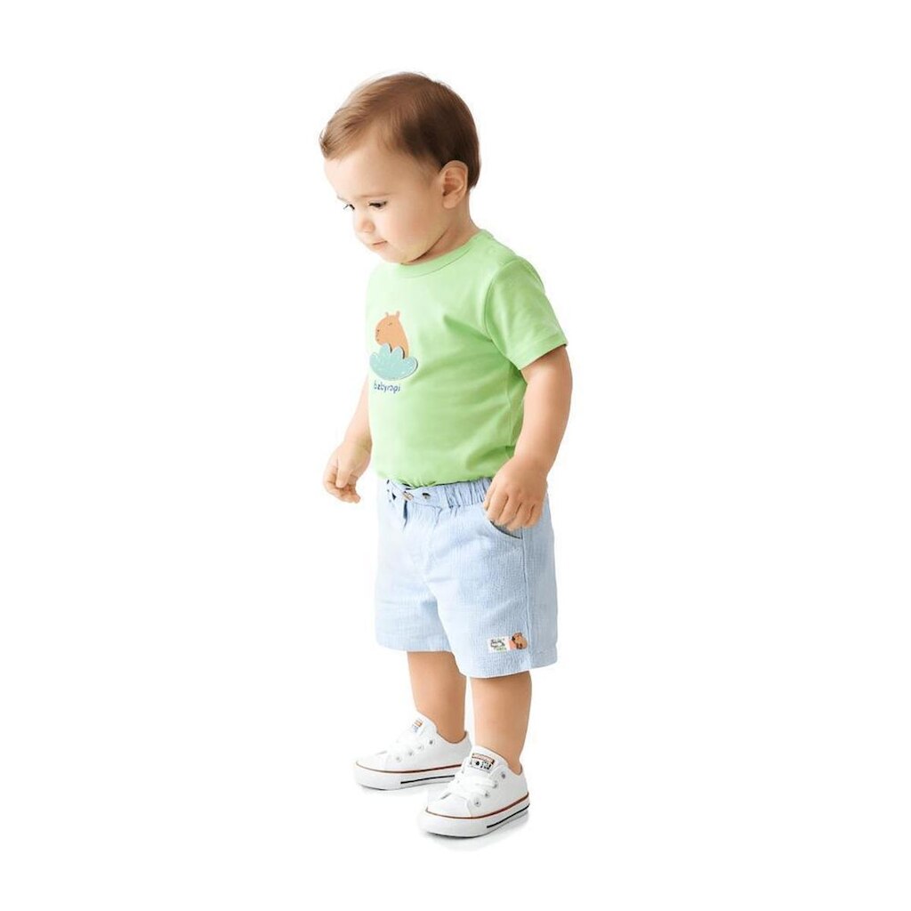 Body Bebê Menino Bicho Interessante Alphabeto Pistache