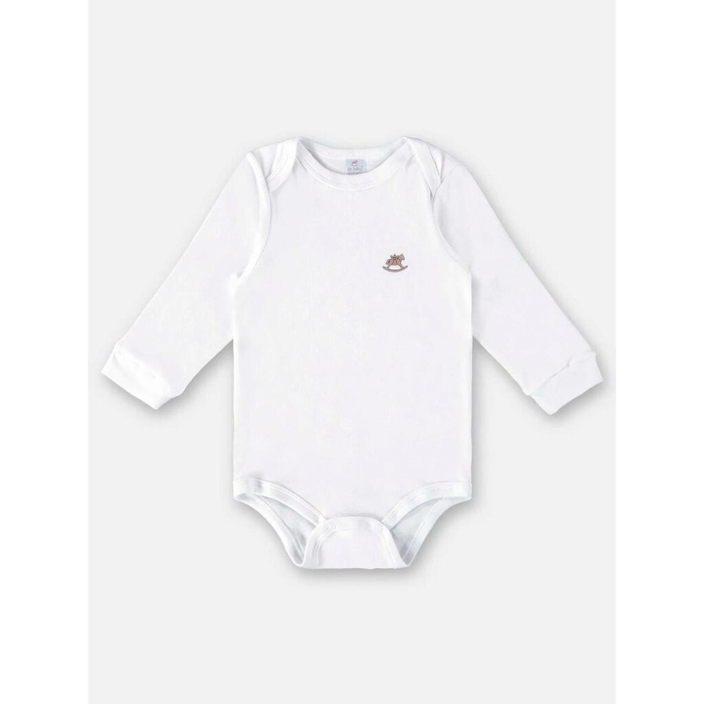 Body Bebê Menino Manga Longa Algodão Branco Up Baby