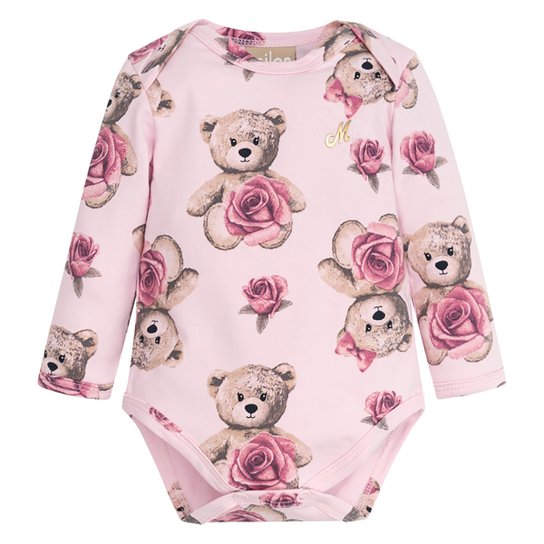 Body Bebê Milon Manga Longa Feminino - Rosa Claro