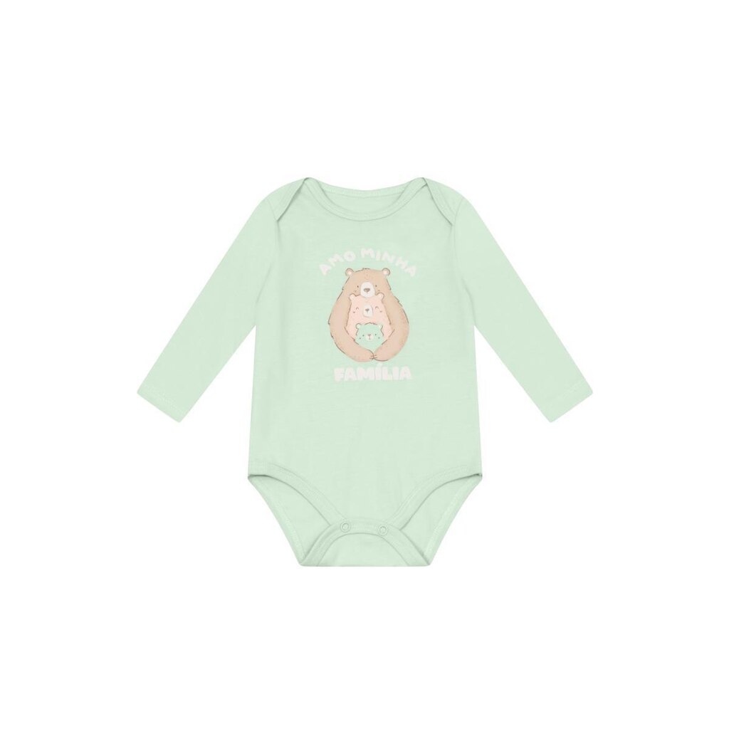 Body bebê unissex em cotton Brandili Baby