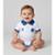 Body Bori Bebê Infantil Cruzeiro Camisa Polo Oficial Licenciado Torcida Baby - Azul+Branco