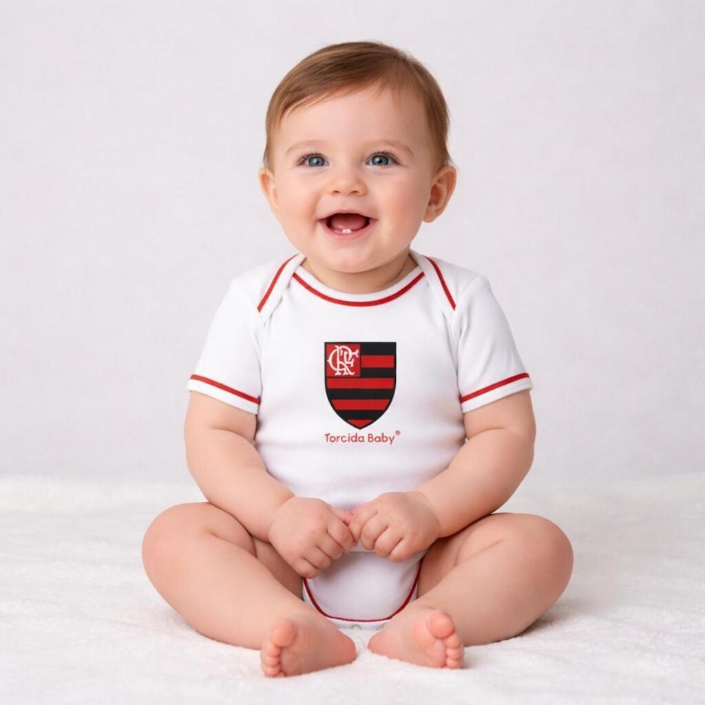 Body Bori Bebê Infantil Flamengo Oficial Torcida Baby