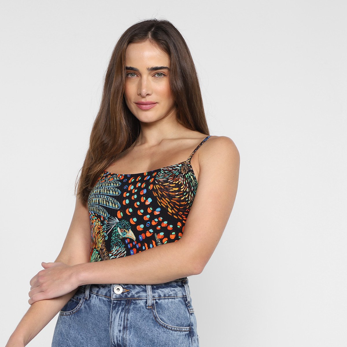 Body Colcci Estampado Feminino - Estampado Menor preço em Body Colcci Estampado Feminino - Estampado