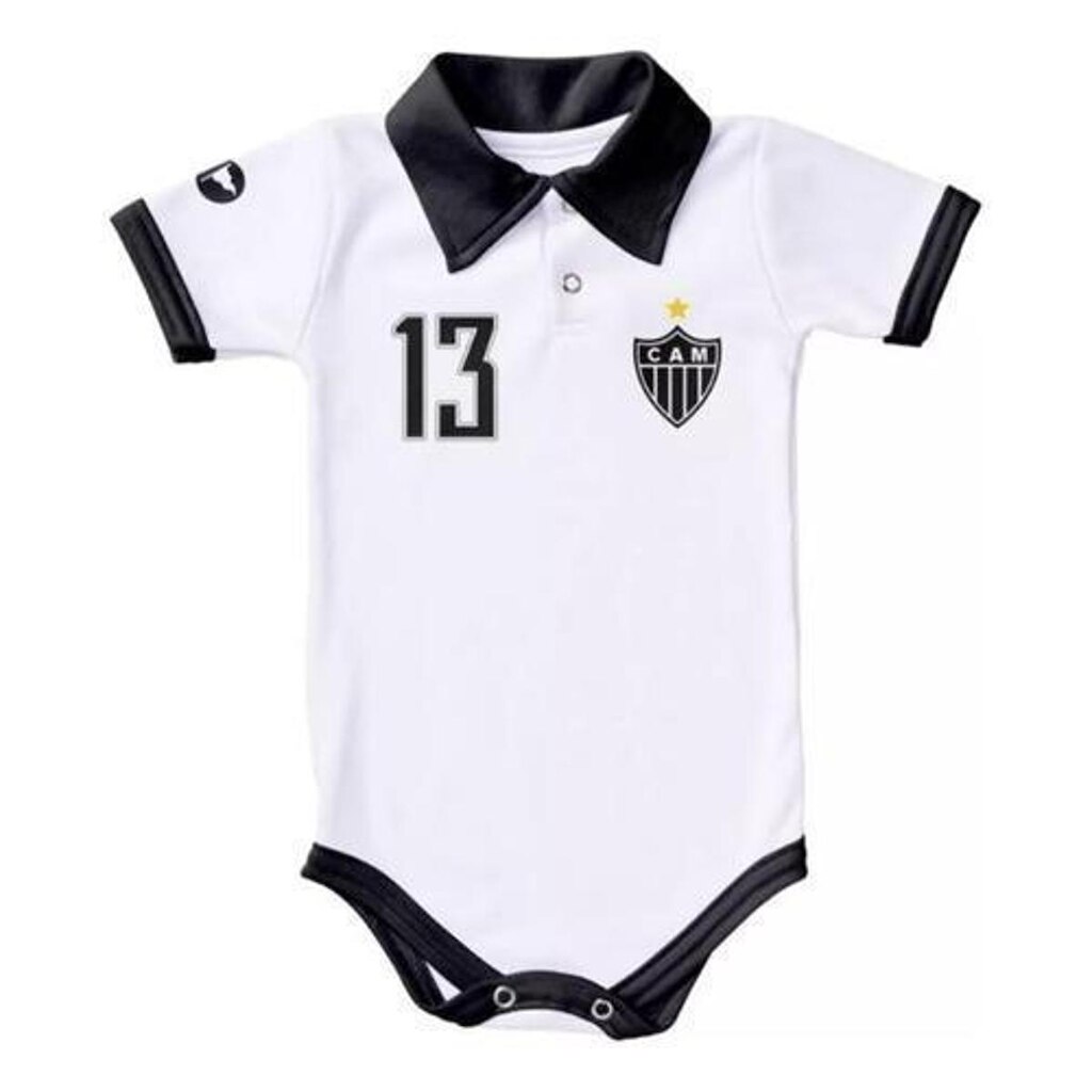 Body De Bebê Atlético Mineiro Camisa Polo Torcida Baby