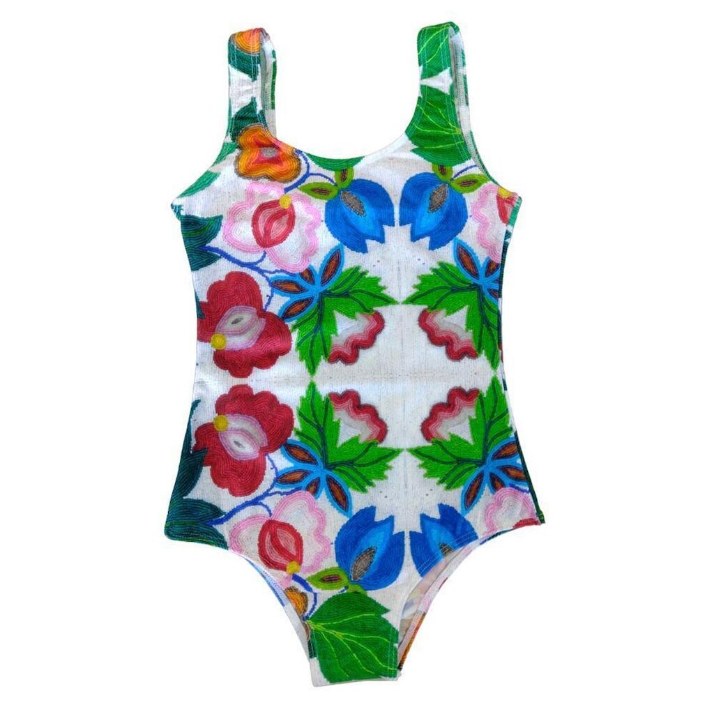 Body Estampado com Poliamida e Elastano