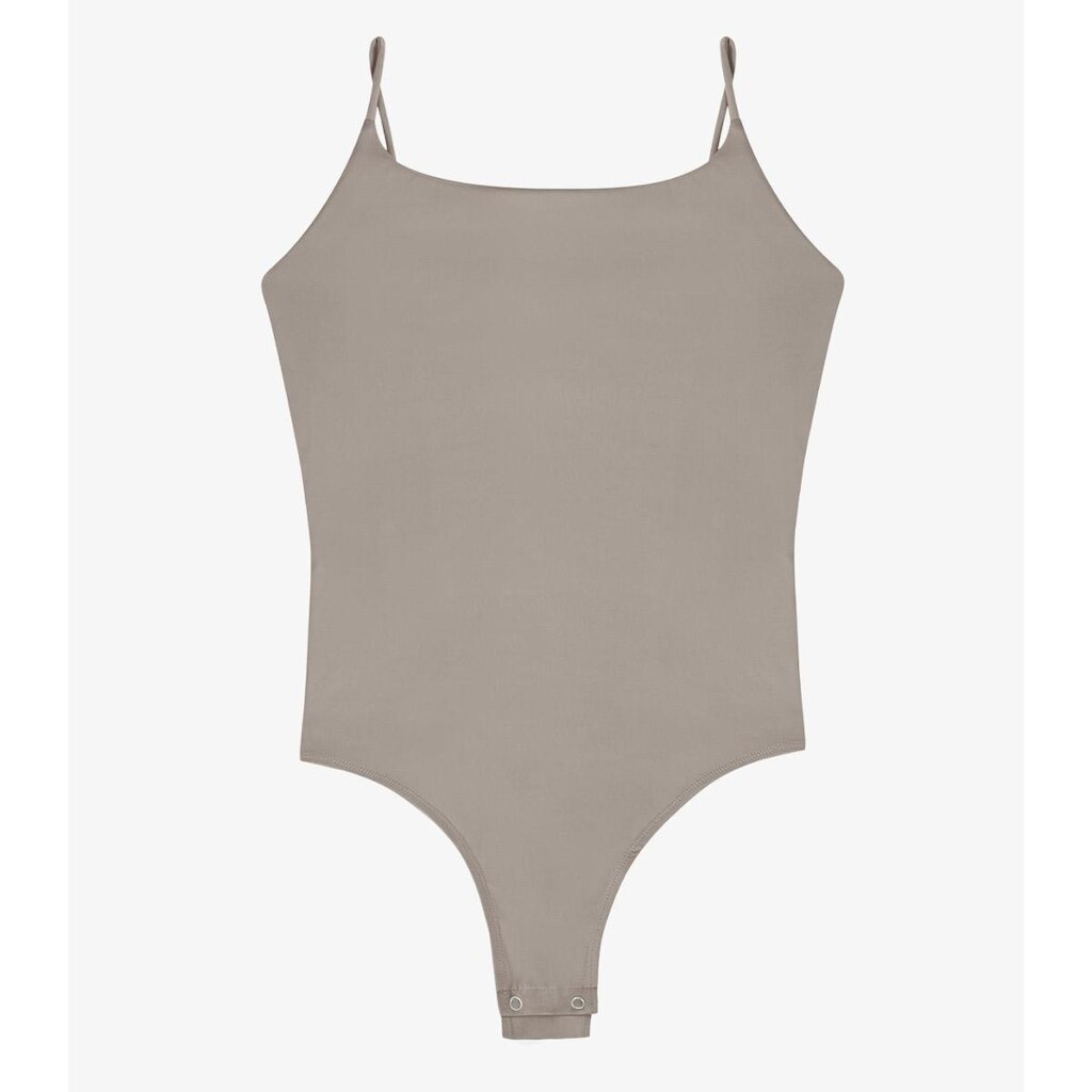 Body Feminino Alças Finas em Poliamida Veev Cinza