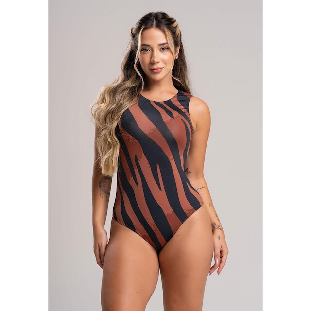 Body Feminino Camiseta Collant Cavado Suplex Estampado Mvb Modas