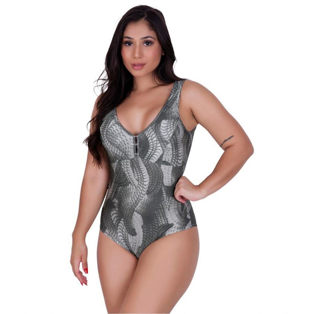 Body Feminino Com Bojo Costa Cavada Poliamida Toque Gelado UV50+